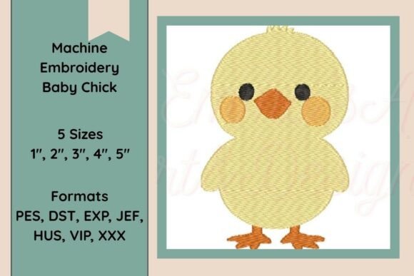 Baby Chick Machine Embroidery Design