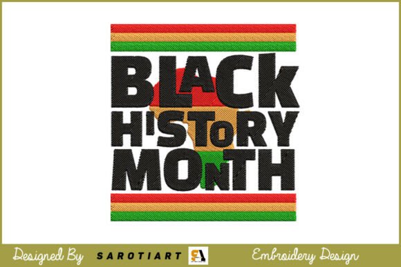 Black History Month Embroidery Design