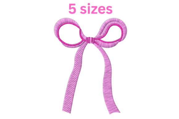 Classic Bow Embroidery Design