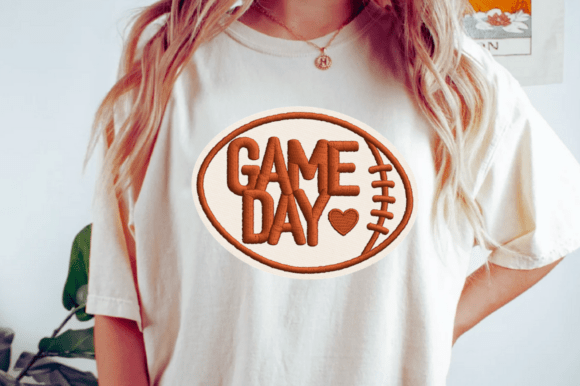 Game Day Embroidery, Football, Game Day
