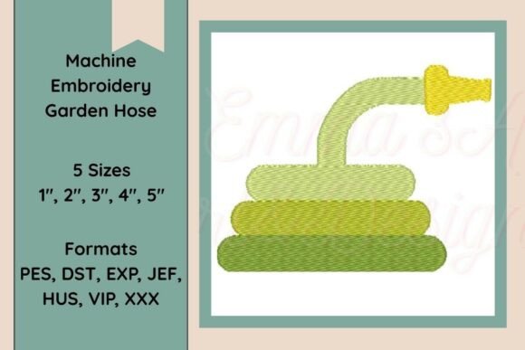 Garden Hose Machine Embroidery Design