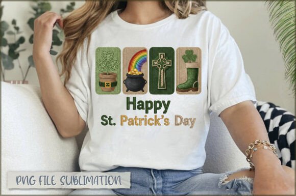 Happy St. Patrick’s Day Embroidery PNG