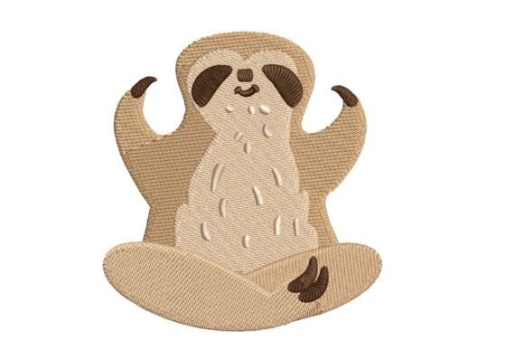 Meditating Sloth Embroidery