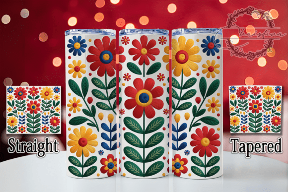 Mexican Folk Embroidery Tumbler