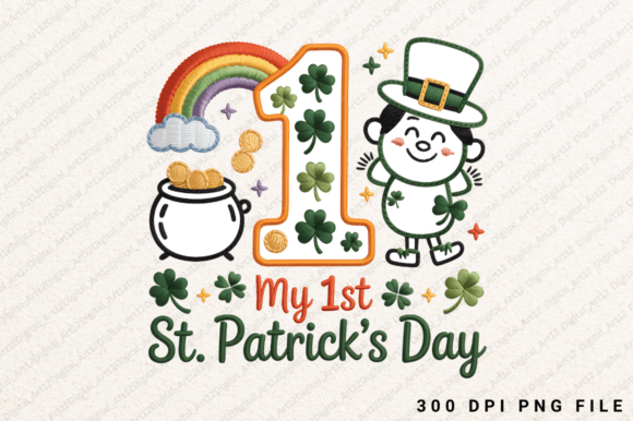 My 1st St. Patrick’s Day Embroidery PNG