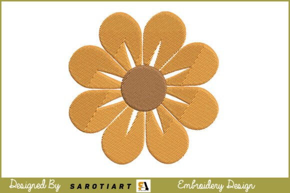 Single Flower Design Embroidery T-shirt