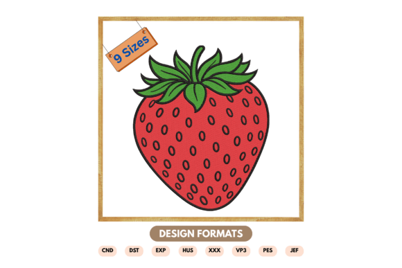 Strawberry Machine Embroidery Design